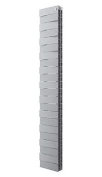 Радиатор биметаллический ROYAL THERMO PianoForte Tower 22 секции, бок. подк. 280/1760 Silver Satin