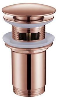 Донный клапан ABBER AF0010RG с переливом, розовое золото