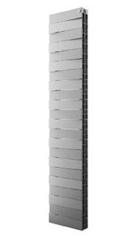 Радиатор биметаллический ROYAL THERMO PianoForte Tower 22 секции, бок.подк. 380/1760 Silver Satin