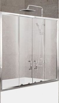 Шторка на ванну BELBAGNO Unique 150x140 стекло Punto